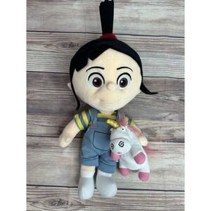 Universal Studios Despicable Me Two Agnes Plush Doll 17 Inches W/ Unicorn